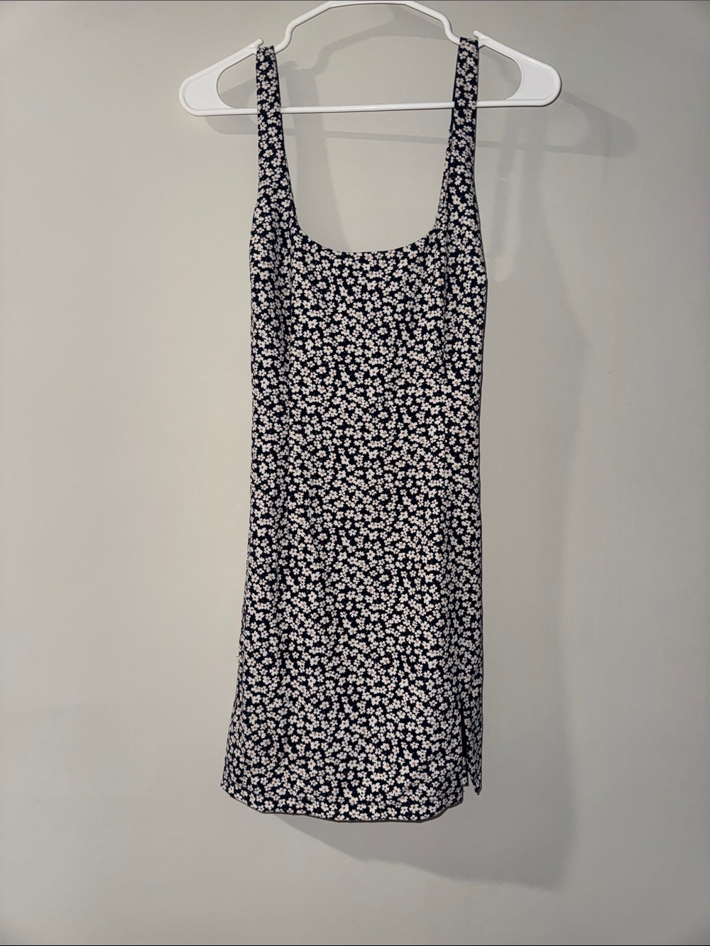 Black and White Floral Slip Dress